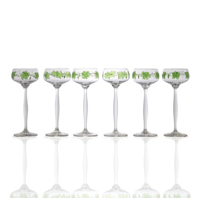 Lot 124 - A group of eleven Theresienthal hock glasses