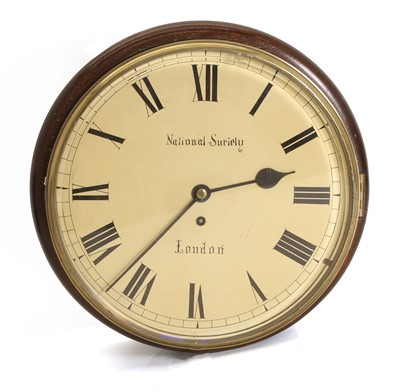Lot 201 - A mahogany wall clock