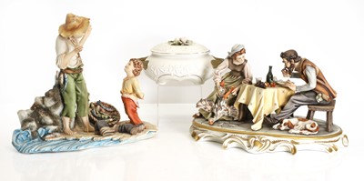 Lot 203 - A collection of Capodimonte ceramic wares