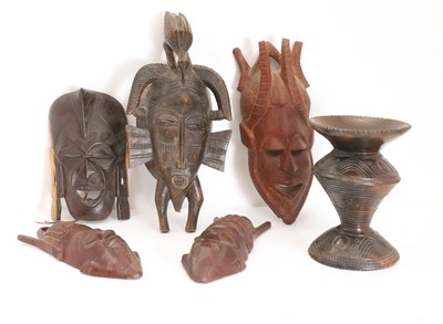 Lot 280 - A collection of tribal masks