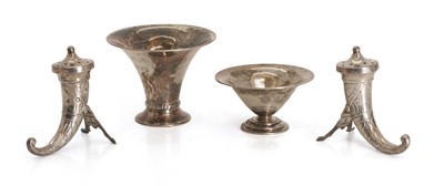 Lot 16 - A pair of Scandinavian silver salt and pepper pots