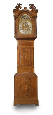 Lot 203 - A mahogany, satinwood and harewood 8 day longcase clock by Richard Blakeborough, Otley
