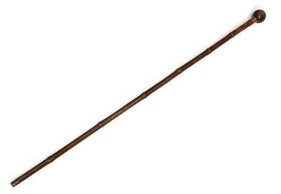 Lot 253 - A horn and silver-mounted walking cane