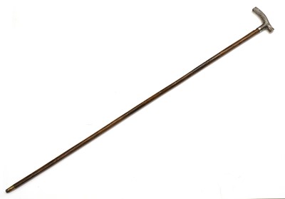 Lot 318 - A silver-mounted walking cane