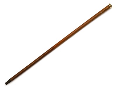 Lot 326 - A gold-mounted walking cane
