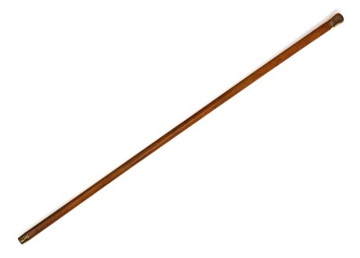 Lot 265 - An 18ct gold-mounted walking cane