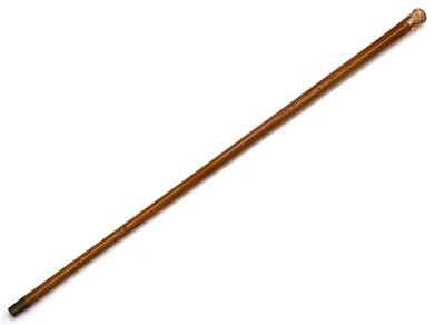 Lot 325 - A 9ct mounted walking cane