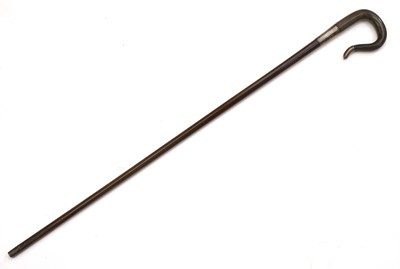 Lot 308 - A silver and horn-mounted walking cane