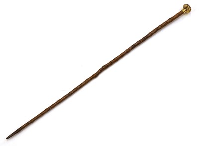 Lot 311 - A silver-gilt mounted walking cane