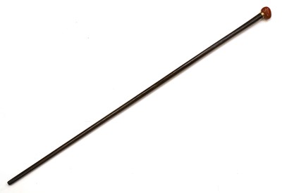 Lot 310 - A French hardstone-mounted walking cane