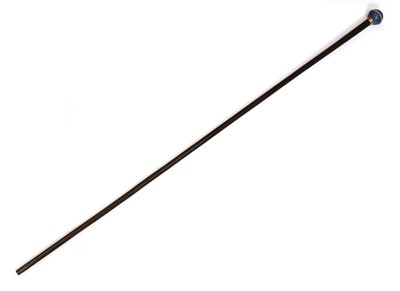 Lot 256 - A Lapis Lazuli and rock crystal mounted walking cane
