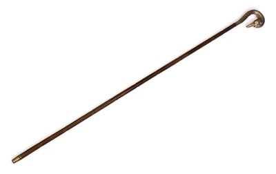 Lot 268 - A silver-mounted swan head walking cane