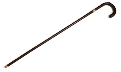 Lot 267 - A silver-mounted racer goer's walking cane
