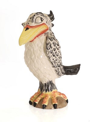 Lot 125 - A glazed pottery figure of a grotesque bird by Lorna Bailey