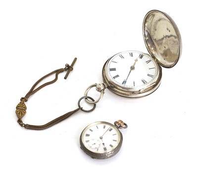 Lot 3 - A Victorian pair-cased silver pocket watch