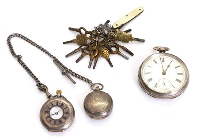 Lot 2 - A Waltham Piccadilly silver pocket watch