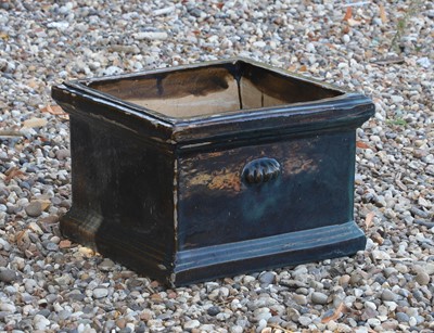 Lot 551 - A blue ceramic planter