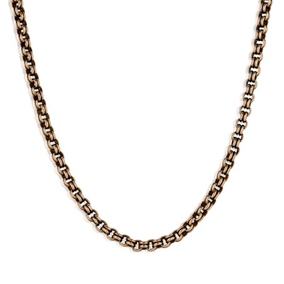 Lot 277 - A double belcher link chain