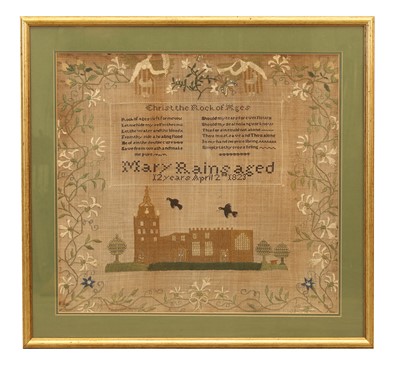 Lot 301 - A needlework sampler