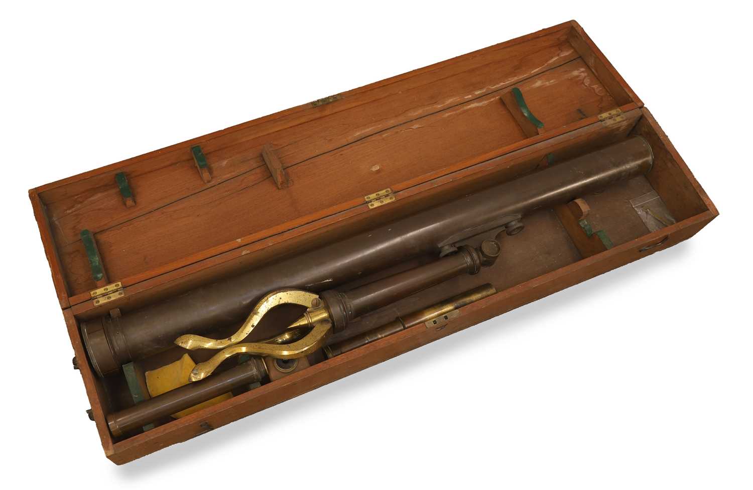 Lot 203 - A Zambra and Negretti brass telescope