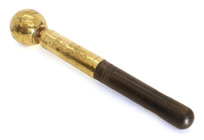 Lot 286 - A gilt metal and wooden tipstaff