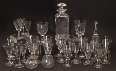 Lot 158 - A collection of clear drinking glasses