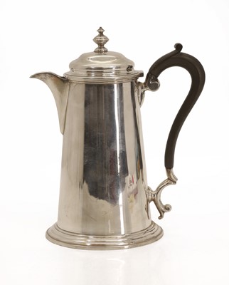 Lot 11 - A George V silver coffee pot