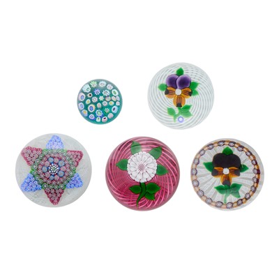 Lot 39 - A collection of five John Deacons glass paperweights