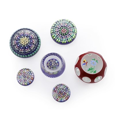 Lot 40 - A collection of six Scottish glass paperweights