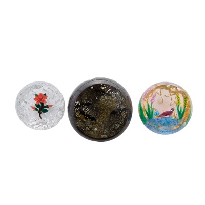 Lot 45 - A group of three William Manson glass paperweights
