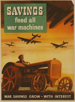 Lot A WWII National Savings poster