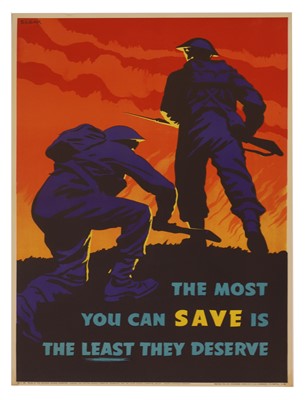 Lot 346 - A WWII National Savings poster