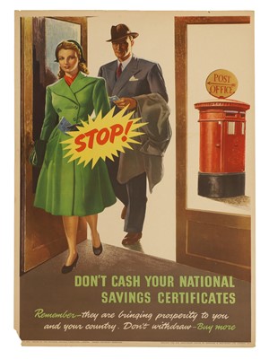 Lot 345 - A WWII National Savings poster