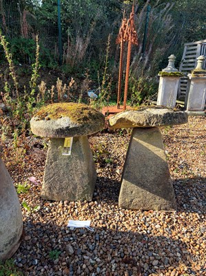 Lot 555 - A pair of staddle stones