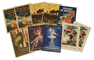 Lot 360 - Ten WWII National Savings and Post Office Savings Bank posters