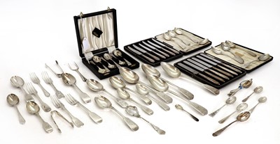 Lot 31 - A collection of silver flatware