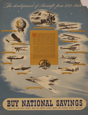 Lot 367 - Nine various National Savings and Avaition posters