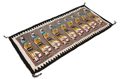 Lot 421 - A Native American Navajo wool rug