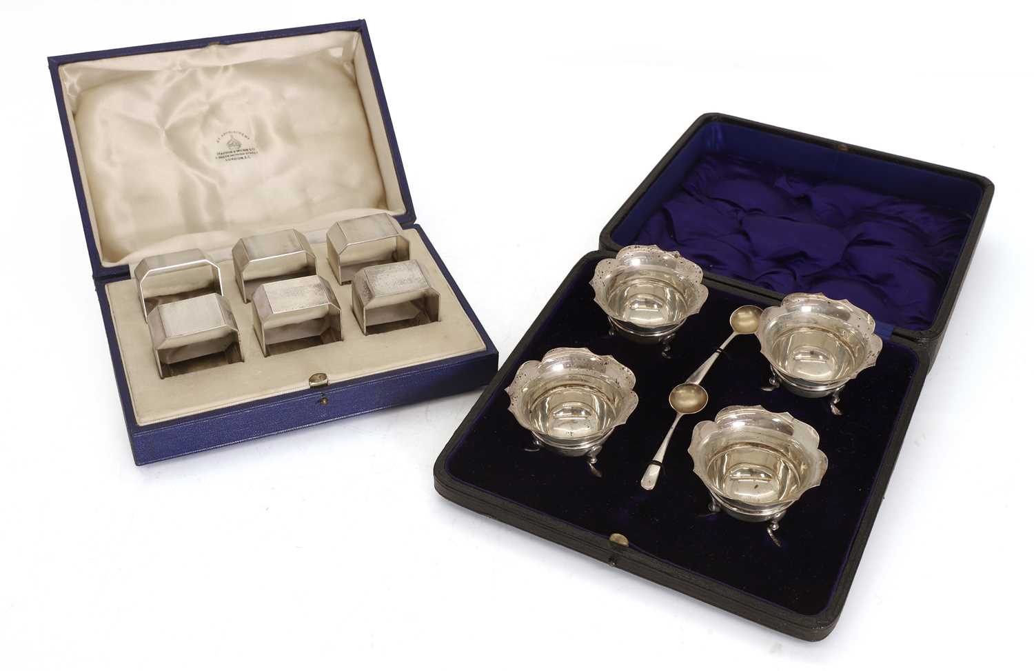 Lot 49A - A collection of cased silver