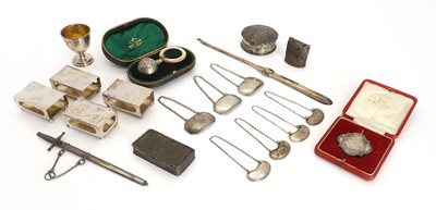 Lot 48A - A collection of silver items