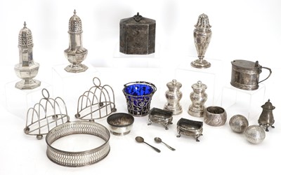 Lot 47A - A collection of silver table items