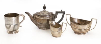 Lot 46A - A matched three piece silver tea service