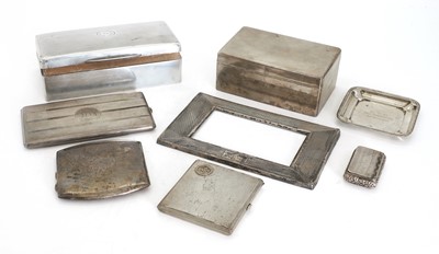 Lot 44A - A collection of silver cigar and cigarette cases