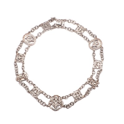 Lot 29 - A late Victorian white metal necklace by Rosenthal & Co