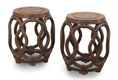 Lot 510 - A pair of Chinese wooden stands