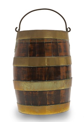 Lot 294 - A small coopered oak barrel