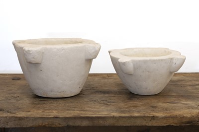 Lot 292 - Two stone mortars