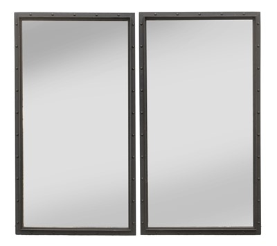Lot 512 - A pair of cast-metal-framed mirrors