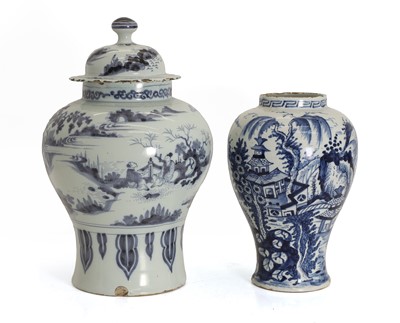Lot 110 - Two blue and whites vases