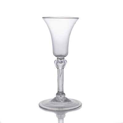 Lot 1 - A light baluster wine glass